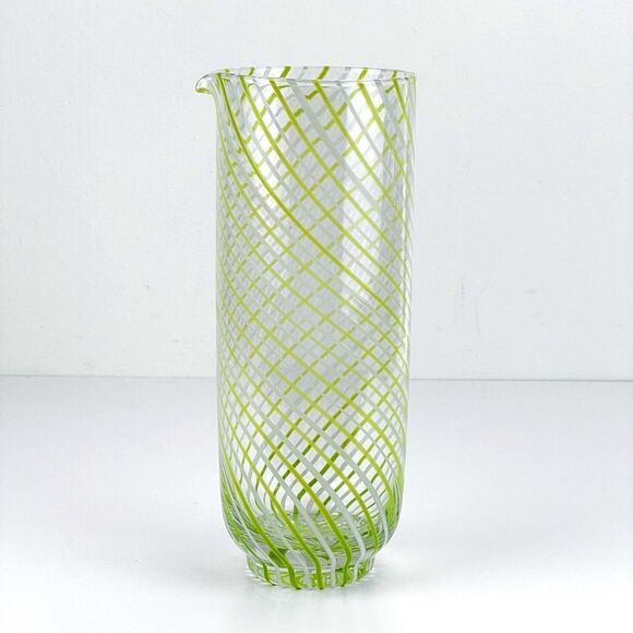 Anthropologie Beatriz Pitcher Lime Green Swirl - Picture 1 of 11